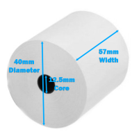 Ingenico iCT220 Thermal Till Rolls 57x40mm (Box of 20)